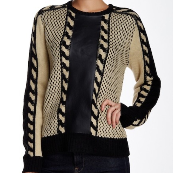 RVCA Sweaters - RVCA cardigan with pleather detailing